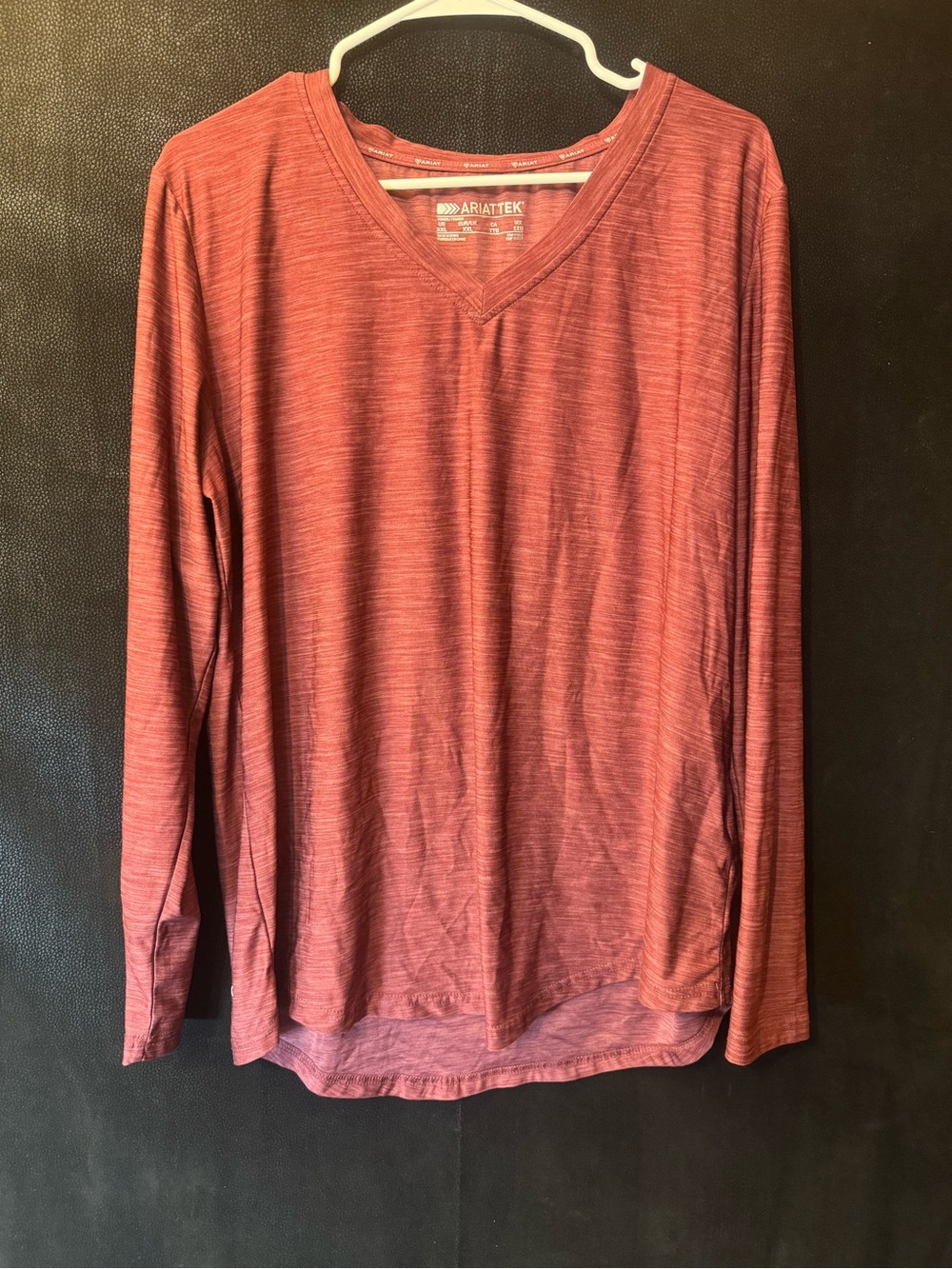 AriatTEK Womens XXL Purple Long Sleeve Performance Shirt V Neck Equestrian